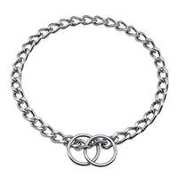 Thumbnail for Image 8 of Herm Sprenger Chrome Plated Steel Dog Collar with Short Flat Links Choke Chain Two O-Rings