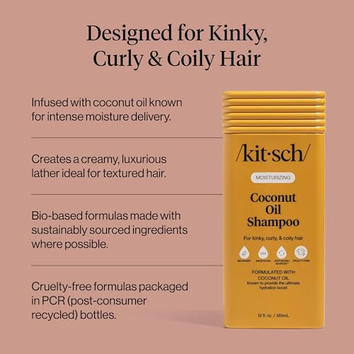 Image 3 of Kitsch Coconut Oil Hair Shampoo for Women & Men – 12.3 oz
