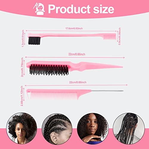 Image 2 of SWEET VIEW 3Pcs Slick Back Hair Brush