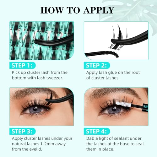 Image 5 of AMZGIRL LASH Lash Clusters Kit D Curl Manga Anime Lashes 10-18mm, Autumn Leaves