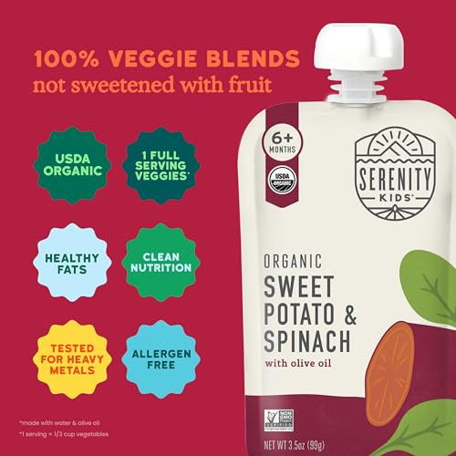 Image 4 of Serenity Kids Organic Baby Food Pouches, No Added Sugar, 3.5 Oz, 6 Pack