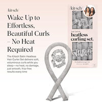 Thumbnail for Image 2 of Kitsch Satin Heatless Curls Overnight Set - Silver