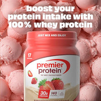 Thumbnail for Image 5 of Premier Protein 30g High Protein Powder, 100% Whey, Strawberry, 17 Servings