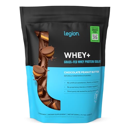Image 23 of Chocolate Peanut Butter / 60 Servings (Pack of 1) for the product Legion Whey+ Protein Isolate Grass Fed