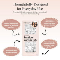 Thumbnail for Image 4 of Kitsch Satin Heatless Curls Overnight Set - Ivory