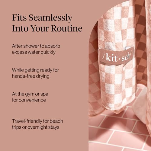 Image 9 of Kitsch XL Microfiber Hair Towel Wrap for Women