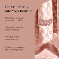 Thumbnail for Image 9 of Kitsch XL Microfiber Hair Towel Wrap for Women