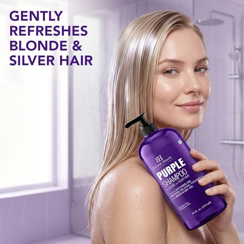 Image 3 of Botanic Hearth Tea Tree Shampoo, Vitamin C, Peppermint, Lavender and Rosemary Oil, Fights Dandruff and Dry Scalp (Purple)