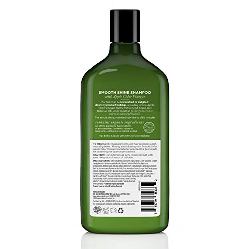Image 2 of Avalon Organics Conditioner, Smooth Shine Apple Cider Vinegar, 11 Oz (Pack of 6)