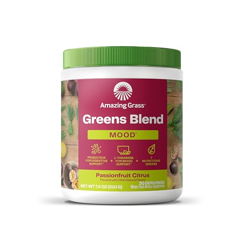 Image 1 of Default Title for the product Amazing Grass Greens Blend Mood Passionfruit Citrus, 30 Servings