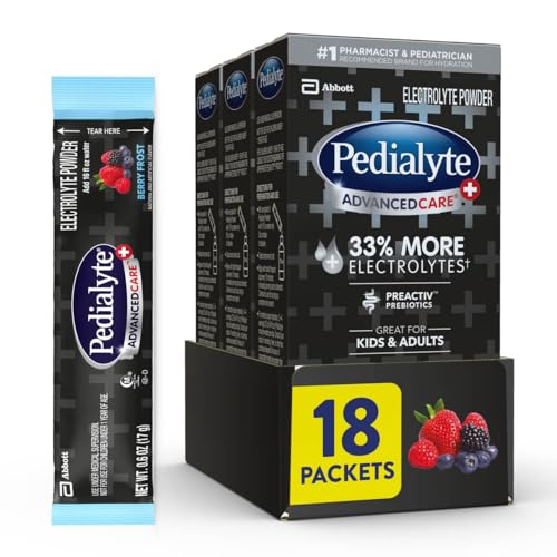 Image 1 of Berry Frost / 18 Count for the product Pedialyte AdvancedCare Plus Electrolyte Powder Packets