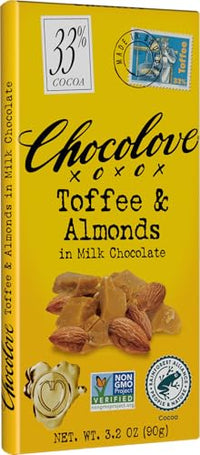 Thumbnail for Image 3 of Chocolove Milk Chocolate Bar Toffee & Almonds - 3.2 oz.