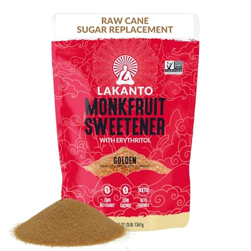Image 3 of Golden Raw Cane / 48 Ounce (Pack of 1) for the product Lakanto Golden Monk Fruit Sweetener with Erythritol