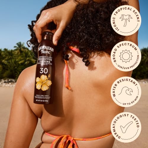 Image 2 of Hawaiian Tropic Protective Tanning Pump Lotion SPF 30, 6 Ounce