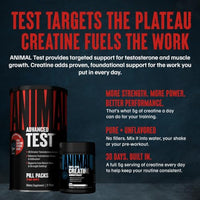 Thumbnail for Image 5 of Animal Test + Creatine, Mens Testosterone Booster Supplement | 21 Packs