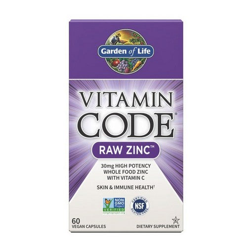 Garden of Life Vitamin code Raw Zinc 60 vcaps