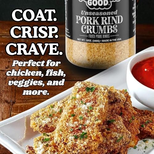 Image 6 of Pork King Good Unseasoned Pork Rind Panko Bread Crumbs 2 Pack, Gluten Free