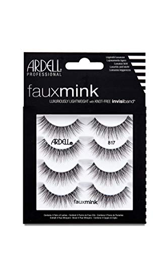 Image 4 of Black 817 / 1 pair (Pack of 1) for the product Ardell Faux Mink Lashes False Eyelashes