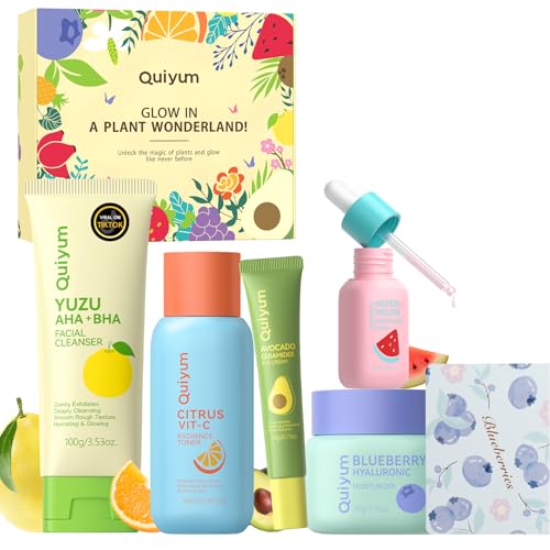Image 1 of Default Title for the product QUIYUM Fruit Skin Care Set, 5 Daily Skincare Routine for Women Teen Girl