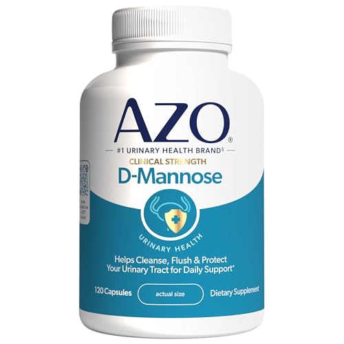 Image 1 of 120 Count (Pack of 1) for the product AZO D-Mannose Supplement for Women & Men, Clinical Strength, 120 Capsules
