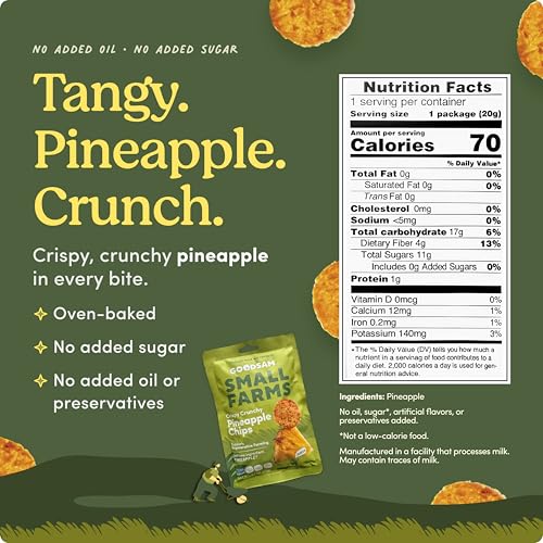 Image 2 of GOODSAM Small Farms Baked Pineapple Chips, Pack of 8