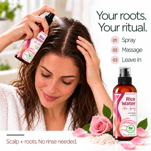 Image 2 of Seven Minerals Rice Water Spray for Hair Growth - 4 fl oz