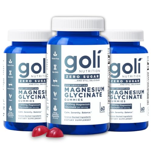Image 2 of 180 Count for the product Goli Zero Sugar Magnesium Gummies