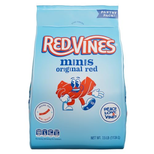 Image 1 of Default Title for the product Red Vines Original Red Minis, Soft & Chewy Red Licorice Candy Twists, 2.5 Lb Resealable Bag