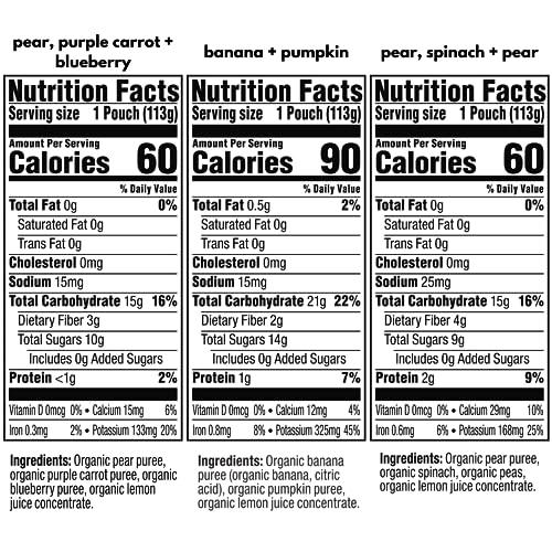 Image 5 of Plum Organics 6 Months Baby Food Variety Pack, 3 Flavors, 4 oz, 18 Pack