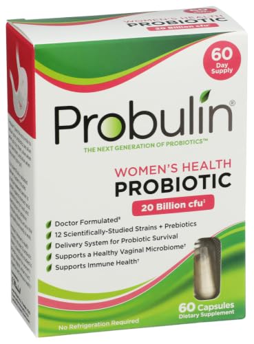 Image 4 of Probulin Women’s Health Probiotic + Prebiotic for Vaginal, Gut & Immune Health - 20 Billion CFU - 12 Probiotic Strains, 60 Vegan Capsules
