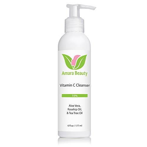 Image 2 of Amara Beauty Facial Cleanser with 15% Vitamin C, Aloe Vera, Rosehip Oil & Tea Tree Oil, 6 fl. oz.