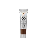 Thumbnail for Image 13 of 29C Deep Mocha (very deep cool with red undertones) for the product IT Cosmetics Mini CC+ Cream with SPF 50+ Full Coverage Natural Foundation