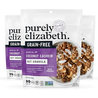 Thumbnail for Image 1 of Default Title for the product purely elizabeth. Coconut Cashew Keto Granola, Made with Nuts and Seeds, Grain-Free, Gluten-Free, Non-GMO (3 Ct, 8oz Bags)
