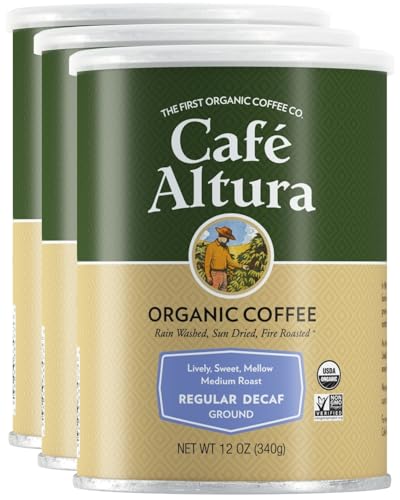 Image 1 of Default Title for the product Cafe Altura Ground Organic Coffee, Regular Decaf, 12 oz Can
