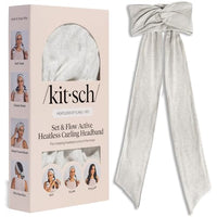 Thumbnail for Image 3 of Heather Gray for the product Kitsch Set & Flow Active Heatless Curling Headband For Women