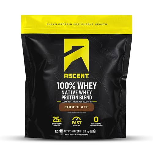 Image 1 of Default Title for the product Ascent 100% Whey Protein Powder 4 lb