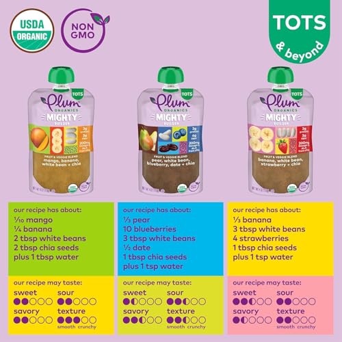 Image 3 of Plum Organics 12+ Months Baby Food Variety Pack, 3 Flavors, 4 oz, 18 Pack
