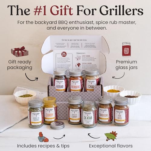 Image 2 of Burlap & Barrel BBQ Rub & Seasoning Gift Set – 5 Jars of Single-Origin Spices