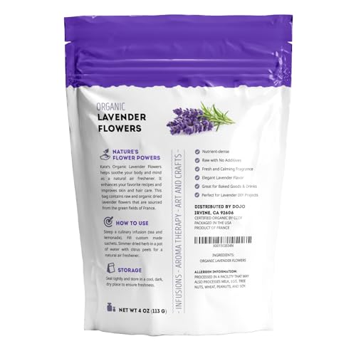 Image 7 of Kate Naturals Dried Lavender Flowers for Tea, Syrup, Lemonade (4oz)