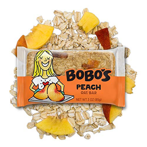 Image 4 of Bobo's Peach Oat Bars, Simple Ingredients, Whole Grain Oats, Plant Based, Gluten Free Breakfast Bars, Non-GMO, Healthy Snacks for Adults & Kids (12 Bars)