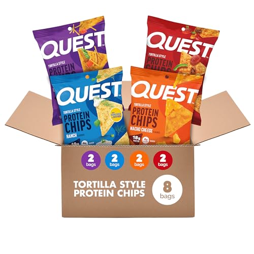 Image 1 of Default Title for the product Quest Nutrition Tortilla Style Protein Chips, Salty Snack Variety Pack, 1.1 oz (Pack of 8)