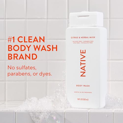 Image 2 of Native Clean Body Wash for Women & Men, Citrus & Herbal Musk, 18 fl oz