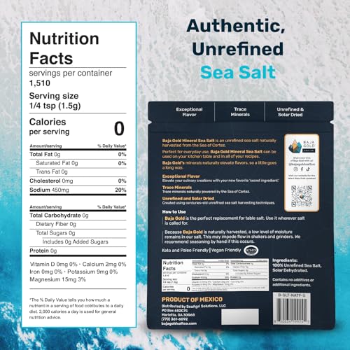 Image 3 of Baja Gold Signature Mineral Sea Salt, Natural Grain 5lb