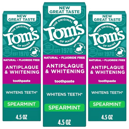 Image 1 of Default Title for the product Tom's of Maine Antiplaque and Whitening Toothpaste, Spearmint, 3 Pk, 4.5 oz