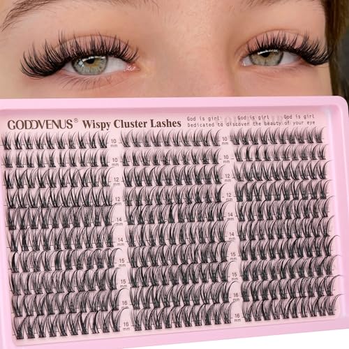Image 1 of A-natural clusters for the product Goddvenus Eyelash Extensions Wispy Natural DIY C Curl Individual Lashes Clusters