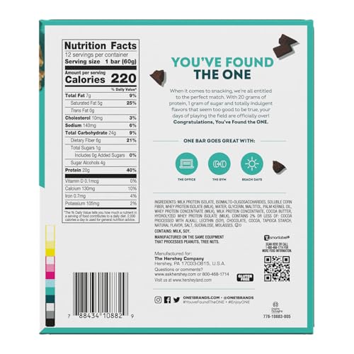 Image 2 of ONE Chocolate Chip Cookie Dough Protein Bars, 20g Protein, 12 ct