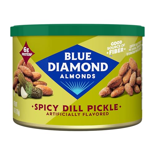 Image 1 of Default Title for the product Blue Diamond Almonds Spicy Dill Pickle Flavored Snack Nuts, 6 Oz Resealable Can