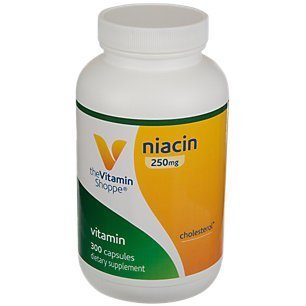 The Vitamin Shoppe Niacin 250MG, Supports Cholesterol Levels, Once Daily (300 Capsules)