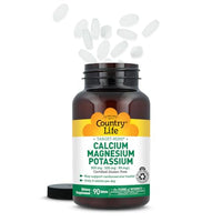 Thumbnail for Country Life Target Mins - Calcium Magnesium Potassium, 500mg/500mg/99mg per 2 Tablets - 90 Tablets