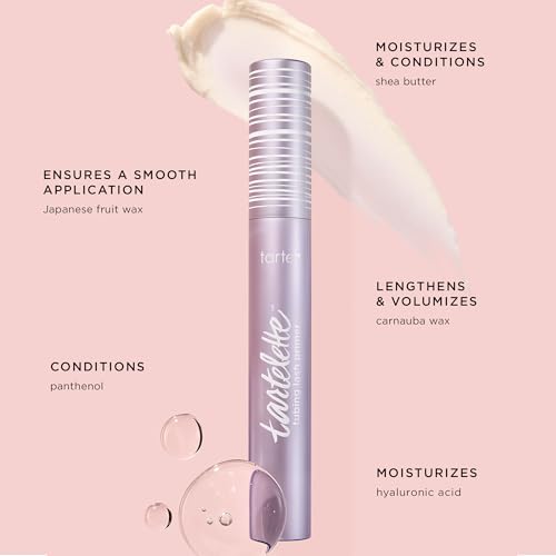 tarte tartelette tubing lash primer – Conditioning Mascara Base for Longer, Full Sizeer, Volumized & Moisturized Lashes, Infused with Hyaluronic Acid, Vegan & Cruelty-Free, full size